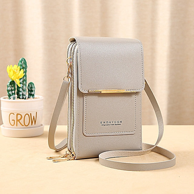 Sac à bandoulière pour téléphone portable, portefeuille pour femme, porte-monnaie