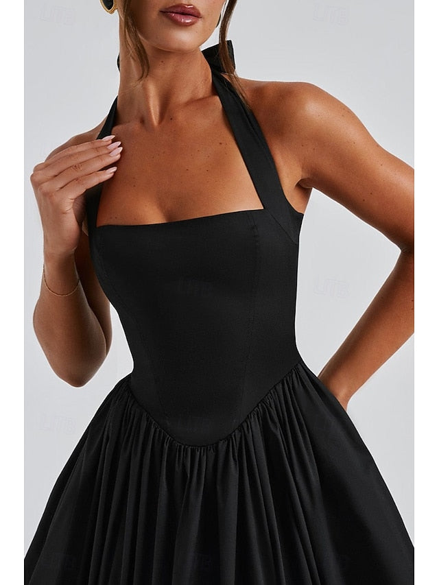 Women's Midi Dress White Dress Graduation Dress Fashion