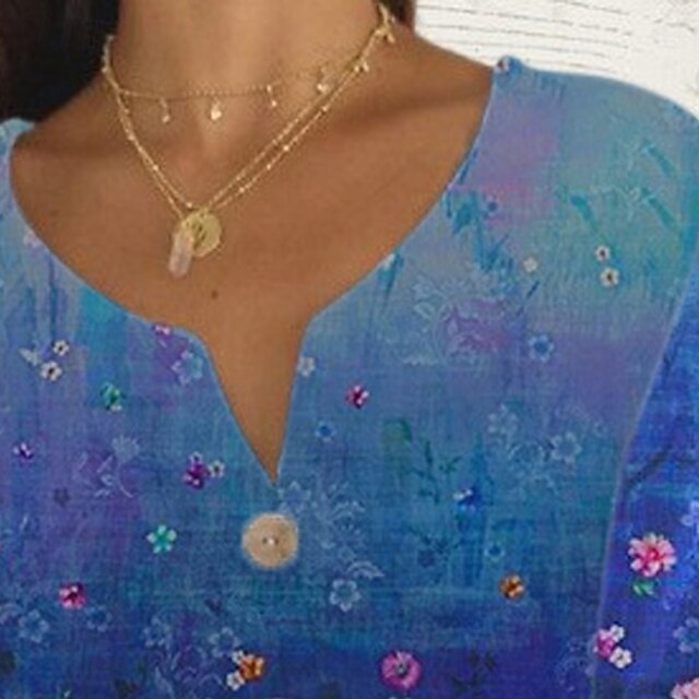 Women's Shirt Summer Tops Print Floral Graphic Classic