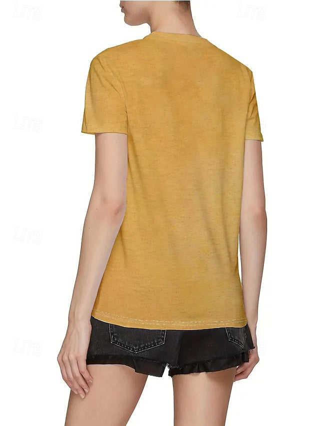 Women's T Shirt Summer Tops Print Graphic Dog Classic