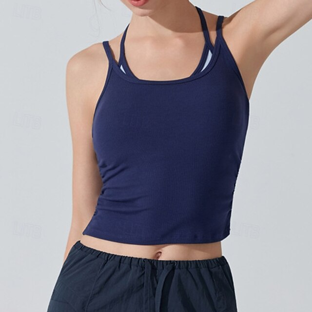 Women's Solid Colored Tank Top Sport Top UV Protection