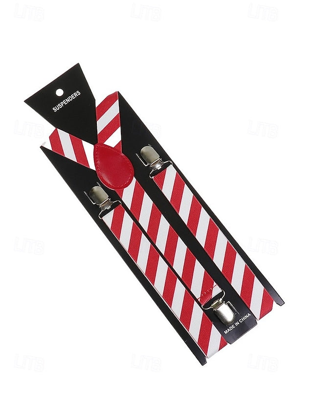Suspenders Men's Christmas with Snowman