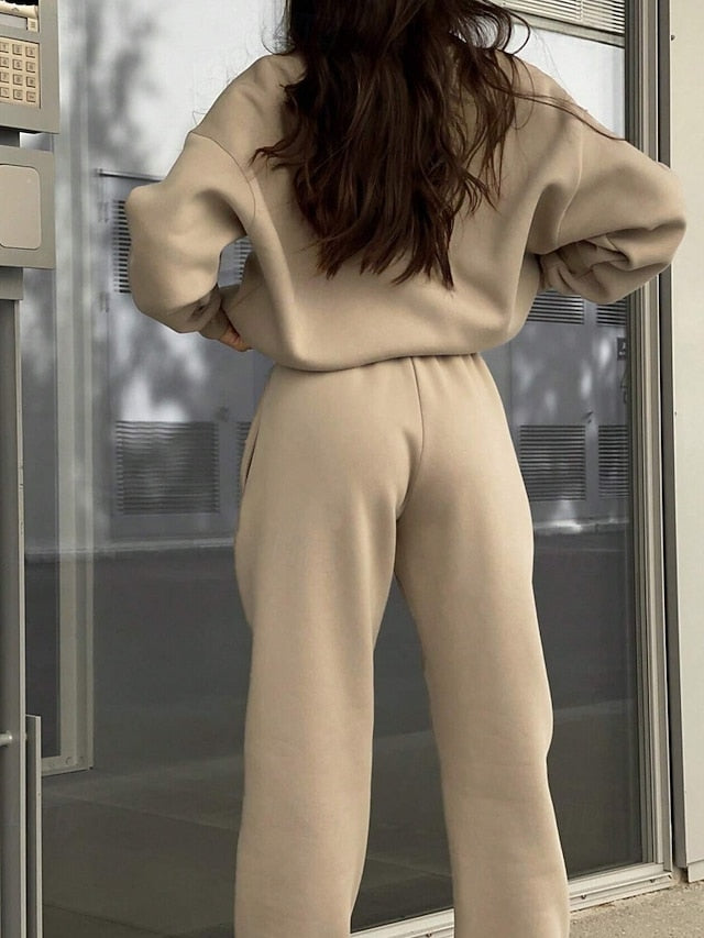 Women's Two Piece Sets Tracksuit Pants Sets Long Sleeve