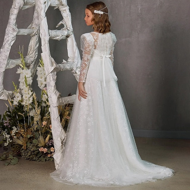 Dress Formal Flower Girls' First Girl Princess Gown