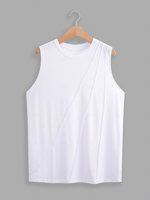Women's Camisole Tank Top Sleeveless Round Neck White