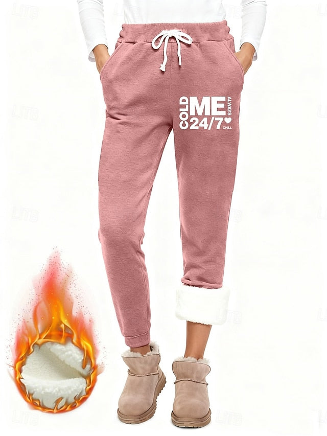 Women's Sweatpants Fleece Pants Slacks Fashion Basic Casual