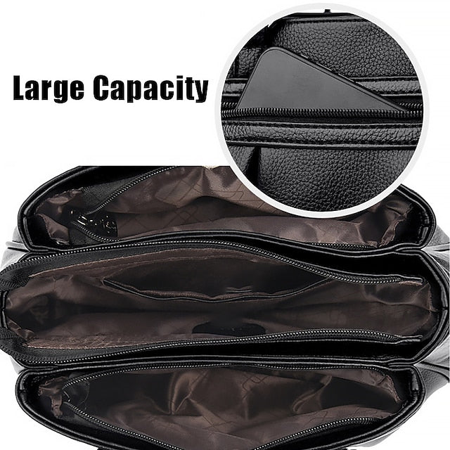 PU Women's Leather Daily Handbag Holiday Boston Bag Zipper