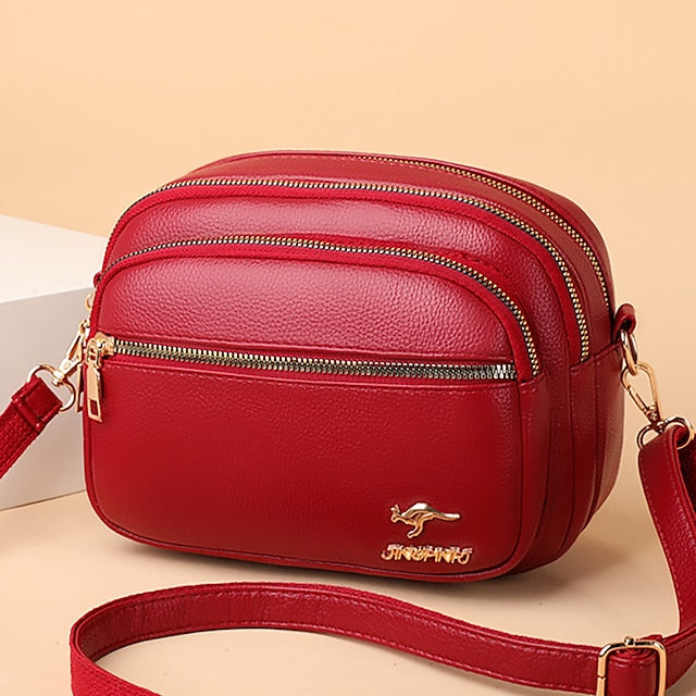 Leather Bag Dome Crossbody Shoulder PU Women's