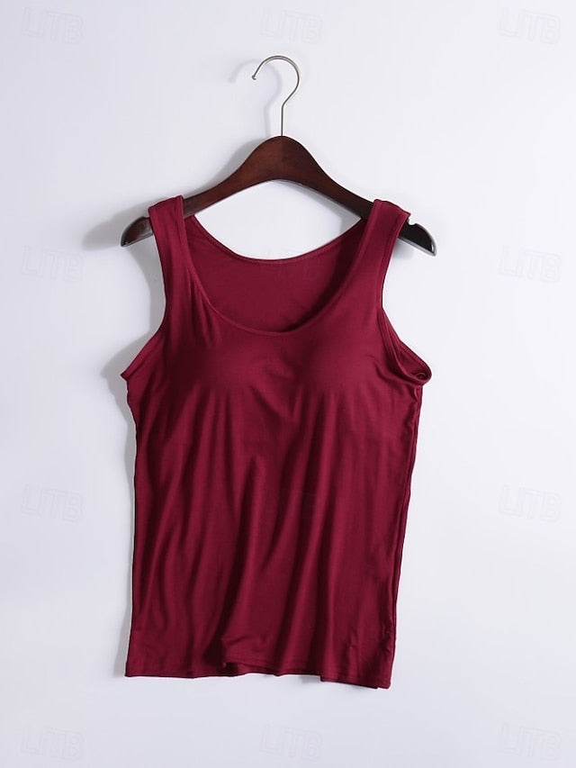 Women's Camisole Tank Top Solid Color Daily Basic Casual