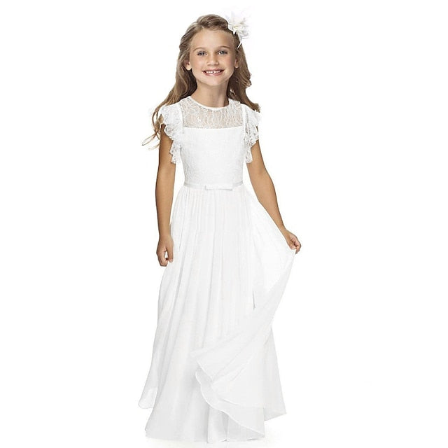 Girls' Flower Dress Wedding Party Performance Girl