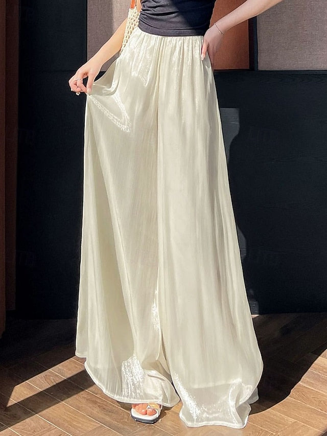 Women's Wide Leg Chinos Vacation Streetwear Casual Full