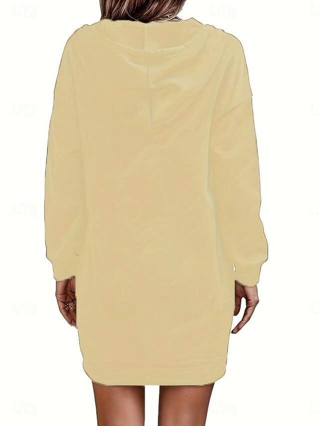Women's Hoodie Dress Mini Dress Shift Dress Casual Daily