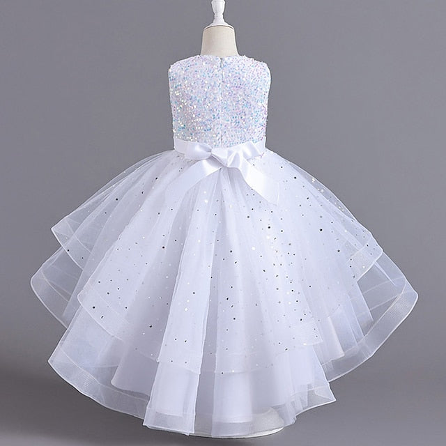 Kids Dress Girls' Solid Sleeveless Color Party