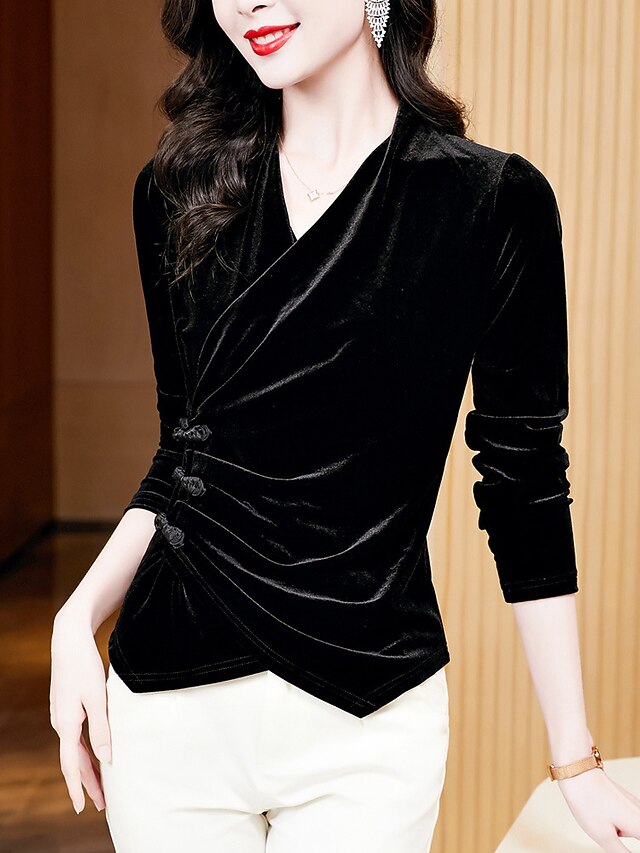 Women's Shirt Blouse Flowing tunic Plain Fashion Long