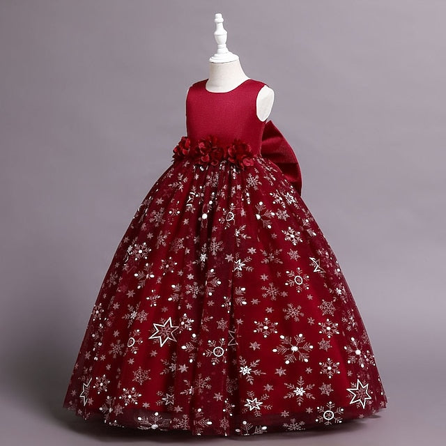 Dress Kids Flower Party Little Girls' Line A Wedding