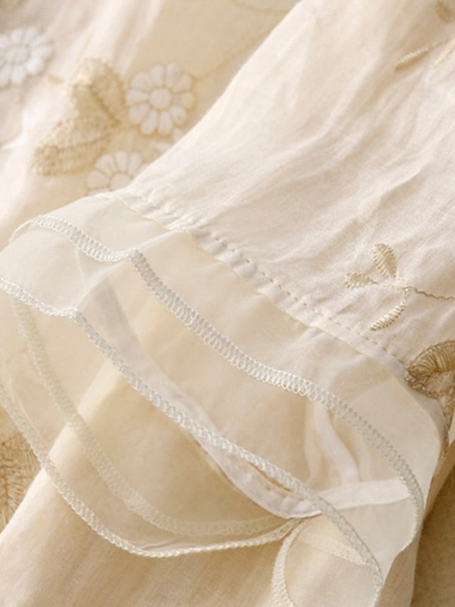 Women's Shirt Cotton Linen Shirts Button Up Blouse