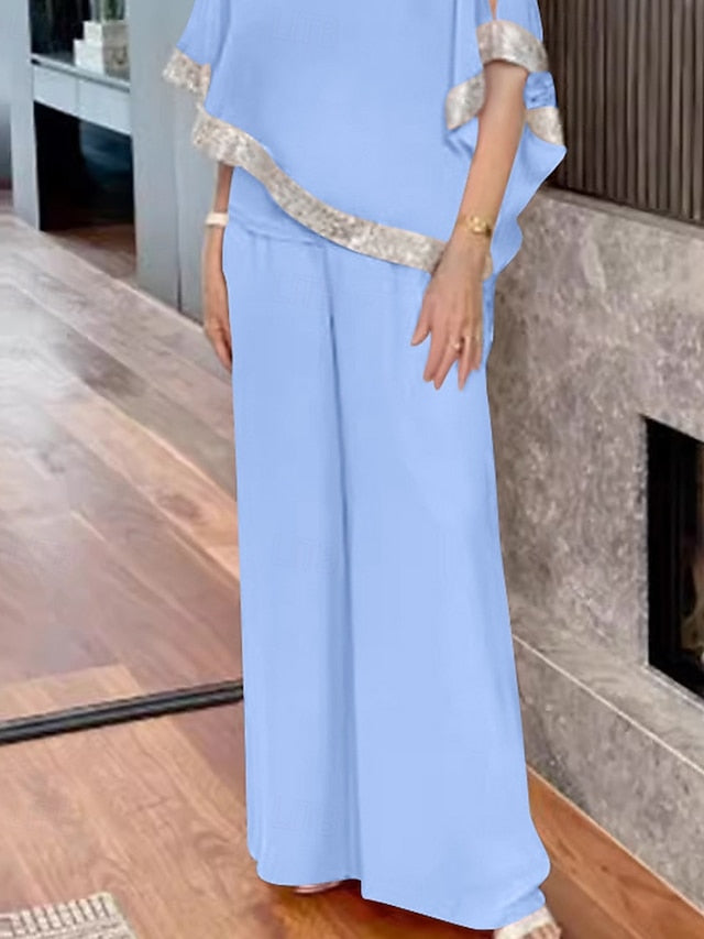 Bride Pantsuit Jumpsuit the Two Piece Elegant of / Mother Dress