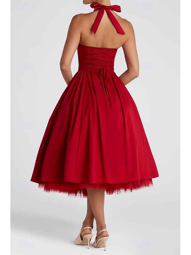 Women's Midi Dress White Dress Graduation Dress Fashion