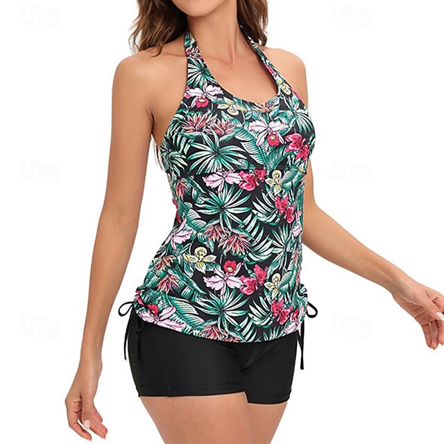 Women's Ruched Swimsuit Halter Bikini Top Swimwear Swimwear