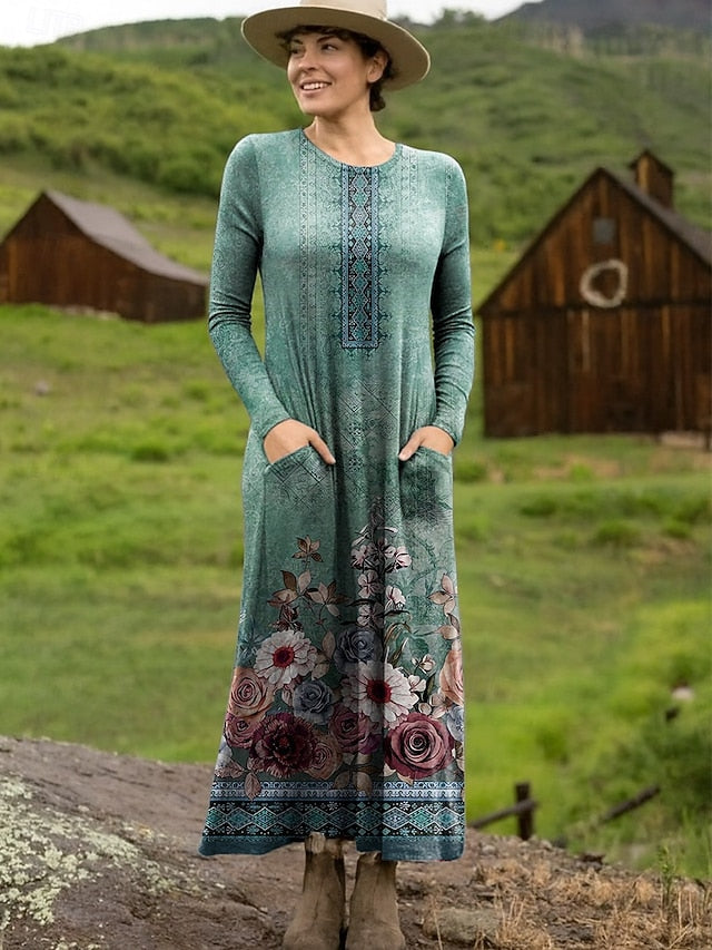 Women's Maxi Dress Sheath Dress T Shirt Dress Tee Dress