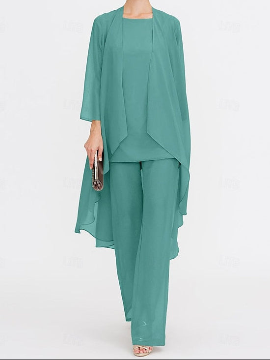 Wedding Mother 3 Piece Pantsuit the of Bride Beach