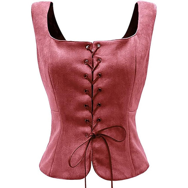Pirate Viking Retro Vintage Medieval Renaissance Suede Vest