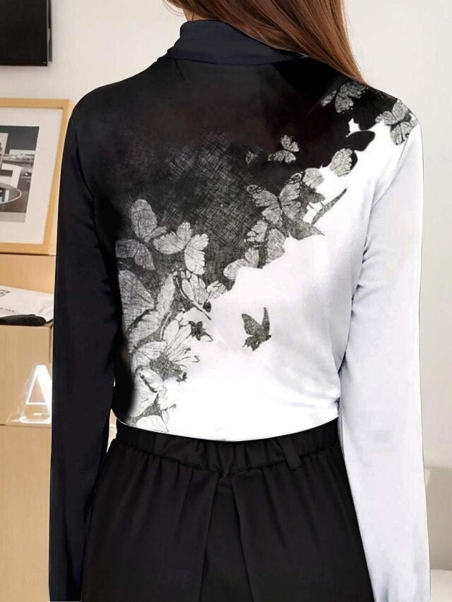 Women's Tunic T Shirt Daily Bishop Sleeve Long Sleeve