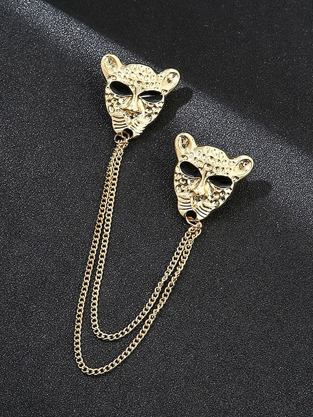 Christmas Lapel Pin with Men's Brooch Deer