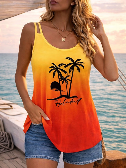 Women's Tank Top Summer Tops Dressy Tops Print Ombre