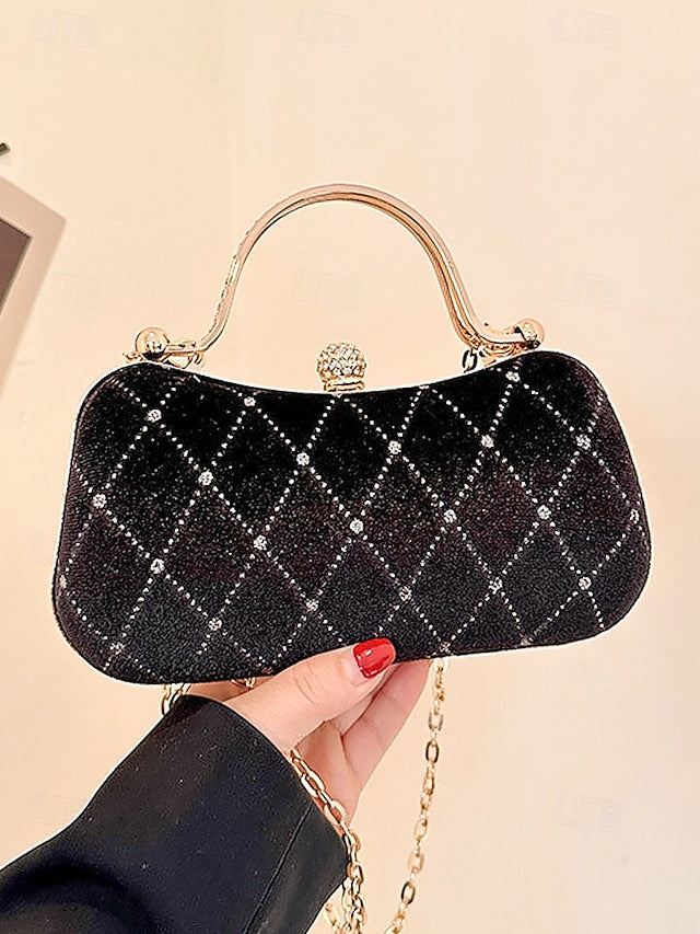 Evening Purse - Accents with Diamond Velvet Quilted Women's
