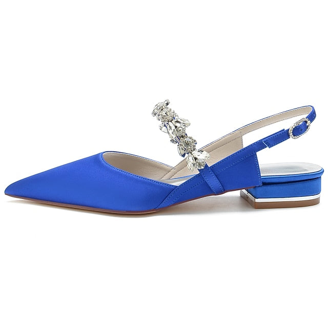 Flat Heel Crystal Women's Bridal Shoes Wedding