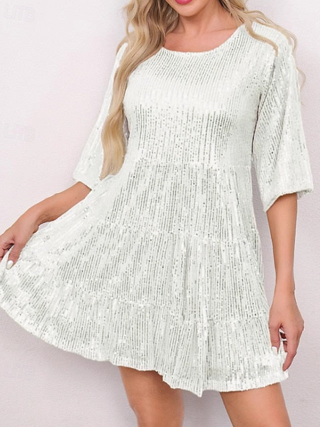 Women's Mini Dress Sequin Dress Party Dress Elegant Dress