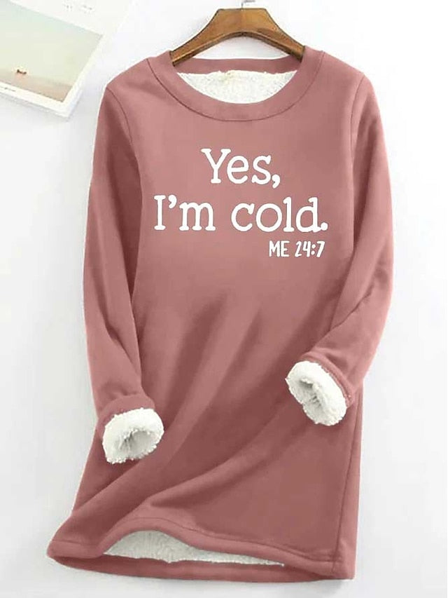 Women's Sweatshirt Pullover Fleece Lined Warm Pajamas