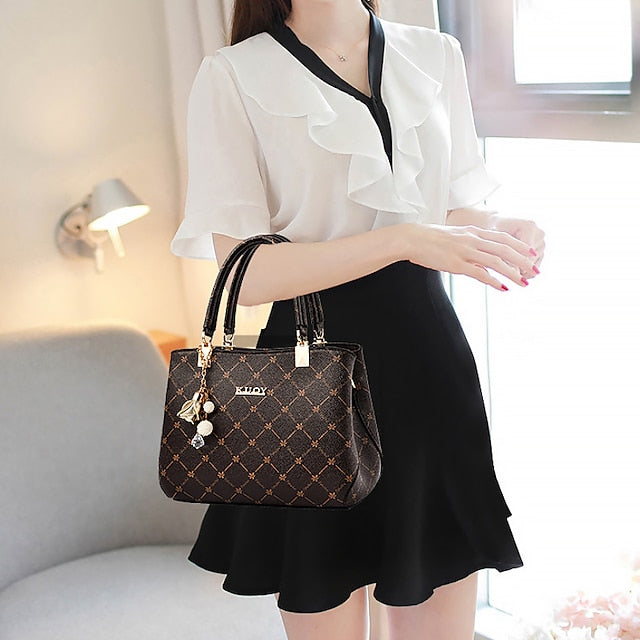 Damen Herren PU Party Ledertasche Schultertasche Handtasche