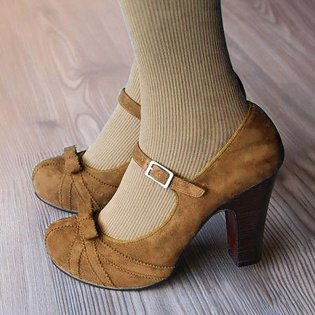 Black Bow Detail Women's with Heels Mary Red Suede and Jane