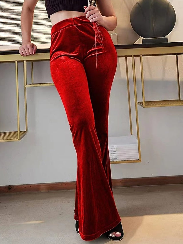 Women's Trousers Flared Pants Casual Pants Vacation Fashion