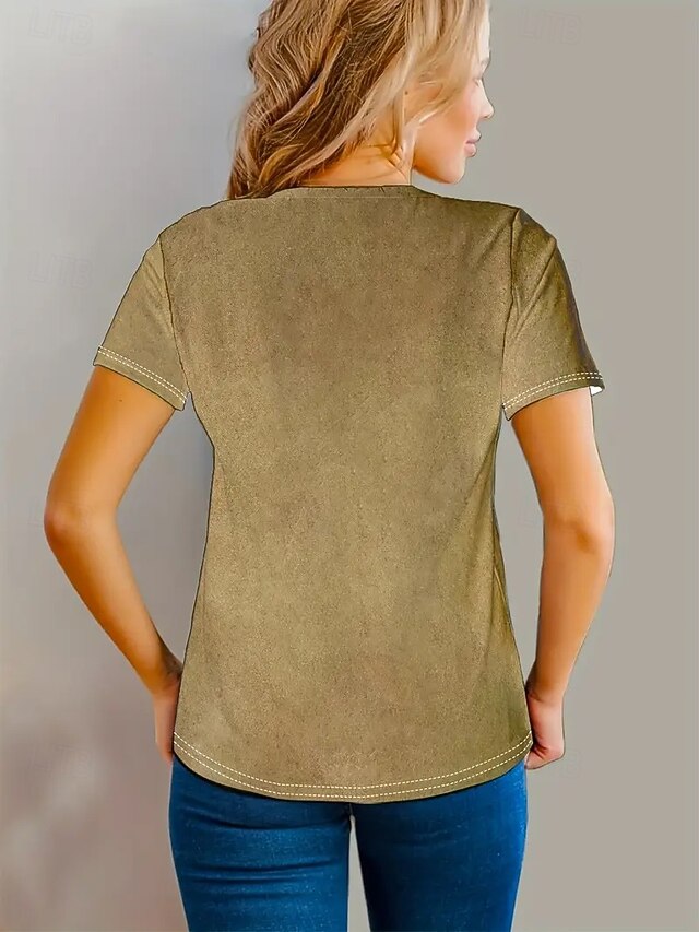 Women's T Shirt Summer Tops Print Graphic Letter Classic