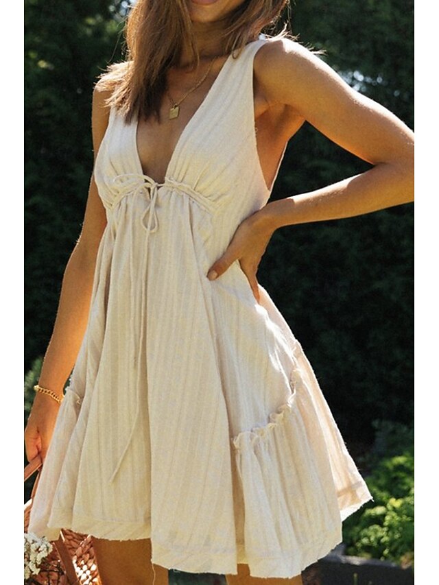 Women's Mini Dress White Dress Graduation Dress Fashion