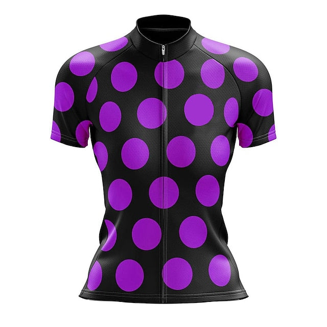 Women's Cycling Jersey Geometric Dot Short Sleeve Bike