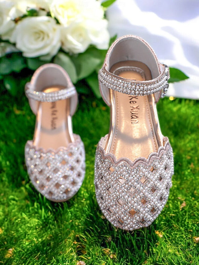 Sparkly Shoes Rhinestone Jane Scalloped Girls' Mary –