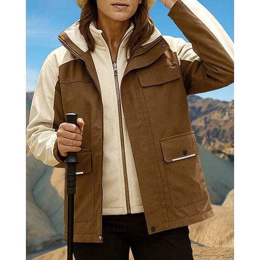 Women's Windbreaker Softshell Jacket Hiking Jacket 3 in 1