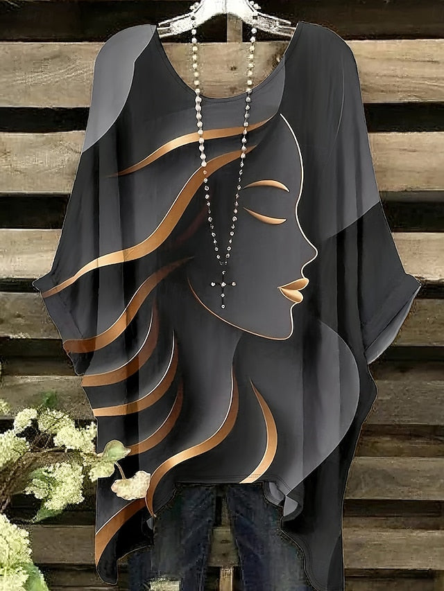 Women's Blouse Graphic Geometric Vintage Stylish Casual