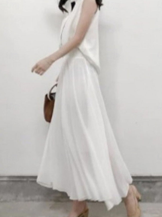 Women's Wide Leg Chinos Swing Elegant Vacation Vintage Full