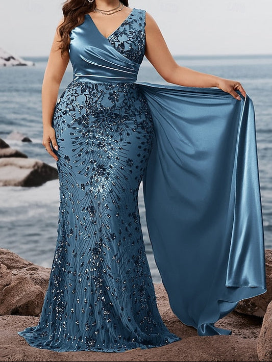 Evening Formal Sparkle Dress / Mermaid Wear Gown Long Trumpet