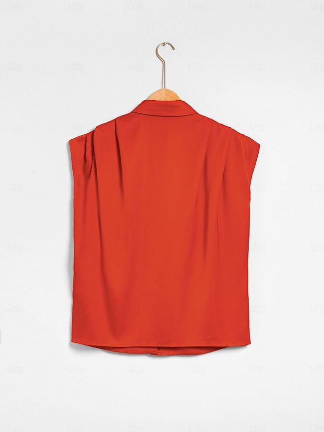 Women's Midi Skirt Green Color Block Elastic Waistband