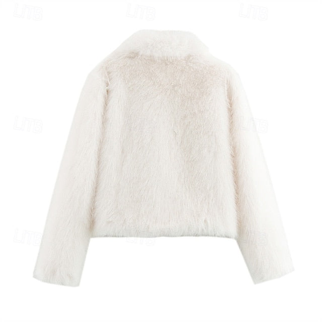 Furs Fur Buttons Faux Warm Women's Comfortable Coat