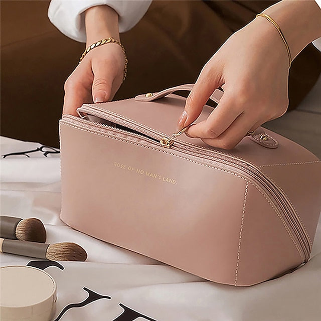 Women's Cosmetic Makeup Handbag Leather PU Bag Travel