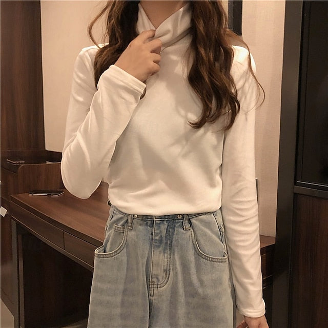 Women's Velvet Elegant Dressy Blouse Solid Color Plain