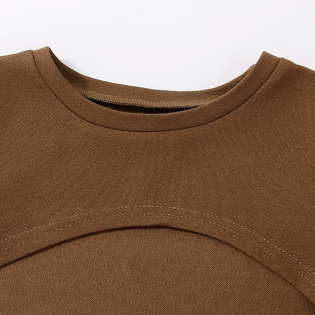 Color Block Pieces Long Girls' Suits Set Dress Kids 2