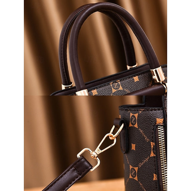 Sac à main élégant pour femme en similicuir et rouge avec accents